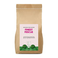 Kraft paper bag with 'Finest Fescue Grass Seed' label on a white background