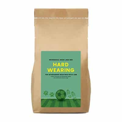 Front Label & Bag of Hard Wearing Grass Seed