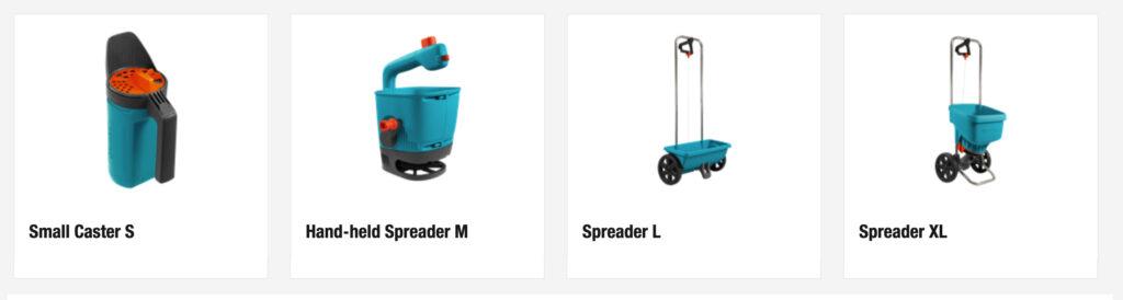 Gardena Lawn Seed Spreader Range